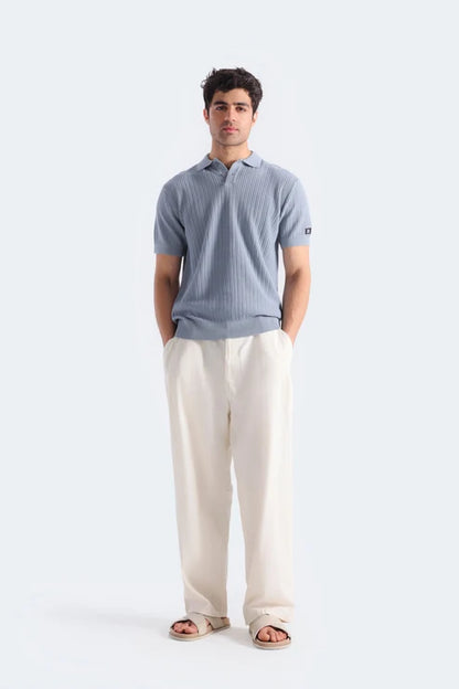 Ribbed Polo Shirt