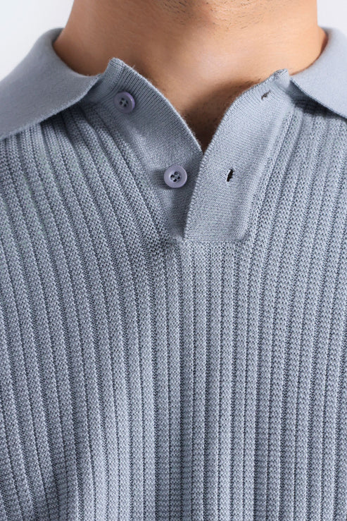 Ribbed Polo Shirt