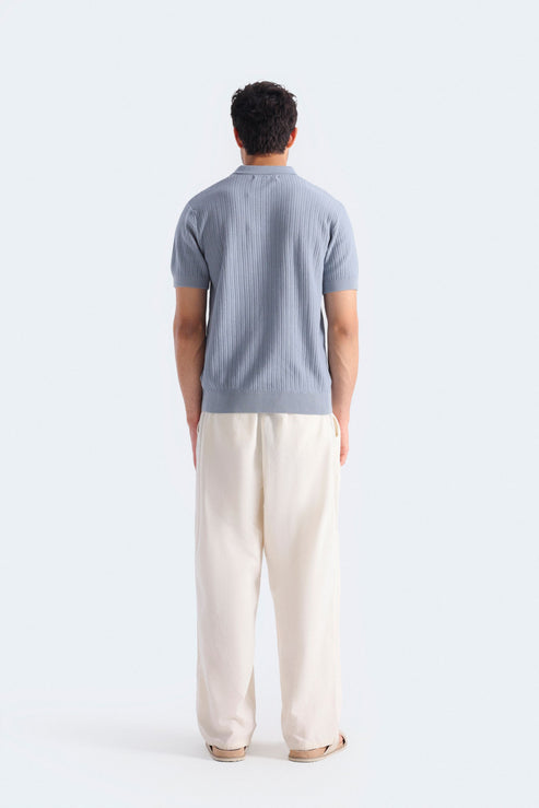 Ribbed Polo Shirt