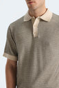 Textured Knit Polo Shirt